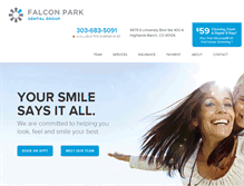 Tablet Screenshot of falconparkdentalgroup.com